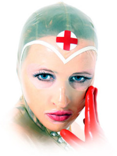 Create the Rubber Nurse of your dreams with this Latex Nurse Hood 