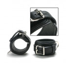 Classic Black Leather Wrist Cuffs