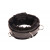 2 inch Tall Fur Lined Black Leather Collar