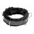 Black Fur Lined 1 1/4 inch Tall Leather Collar