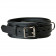 Classic Black Leather Collar showing lockable buckle