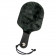 This double sided leather paddle has stiff  black leather on one side and a soft black fleece fur on the opposite side.
