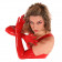 These red latex opera length gloves are incredibly sexy.